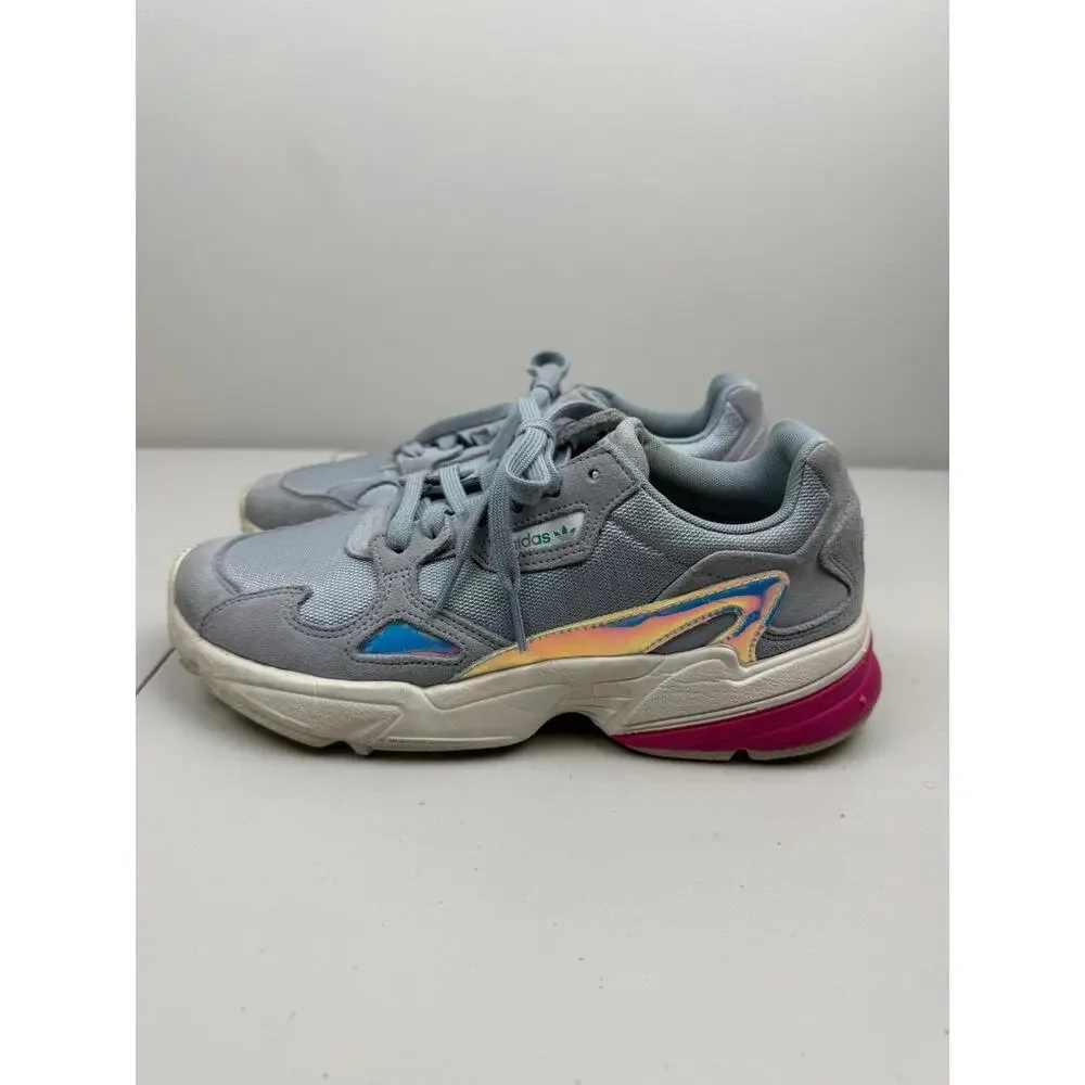 Adidas Womens Falcon Size 9.5 Light Gray Real Magenta EG2676‎